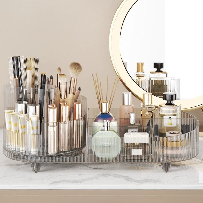 Rotating Cosmetic Organizer – Acrylic 360-Degree Rotating Vanity