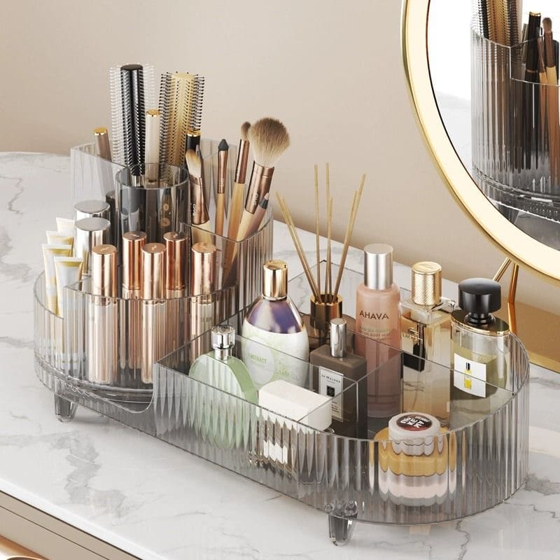 Makeup Dresser with 360° Rotating Brush Holder for Vanity Table – Export-Quality