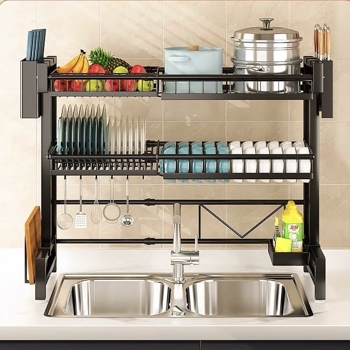 Kitchen Dishware Storage Drain Rack – Rust-Proof with Efficient Drainage, Export-Quality