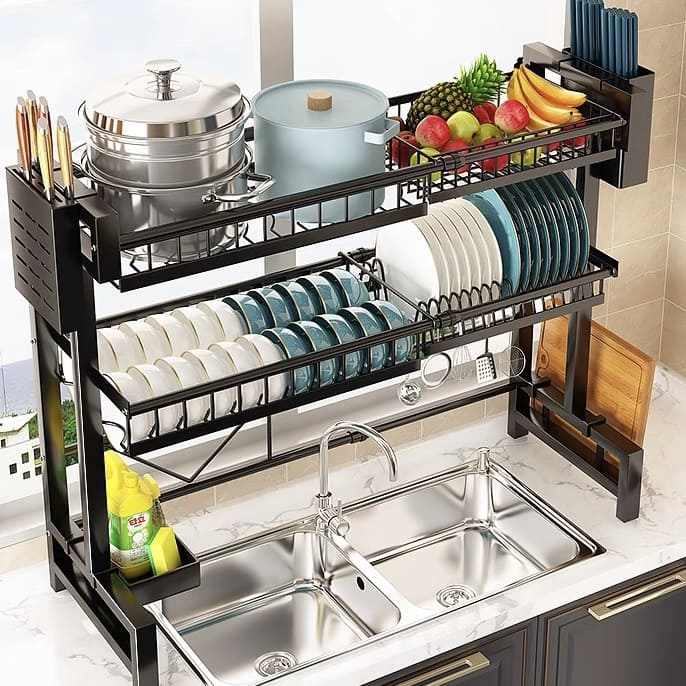 Export of Carbon Steel Kitchen Storage Rack – Rust-Resistant Dish Draining Rack with Long Service Life for Sink