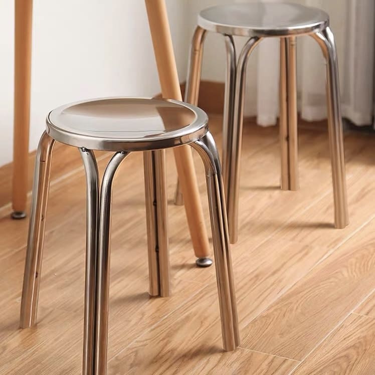 The United States wants to reduce tariffs on stainless steel dining stools imported from China! Chinese household stainless steel stool – countertop backless dining chair export!