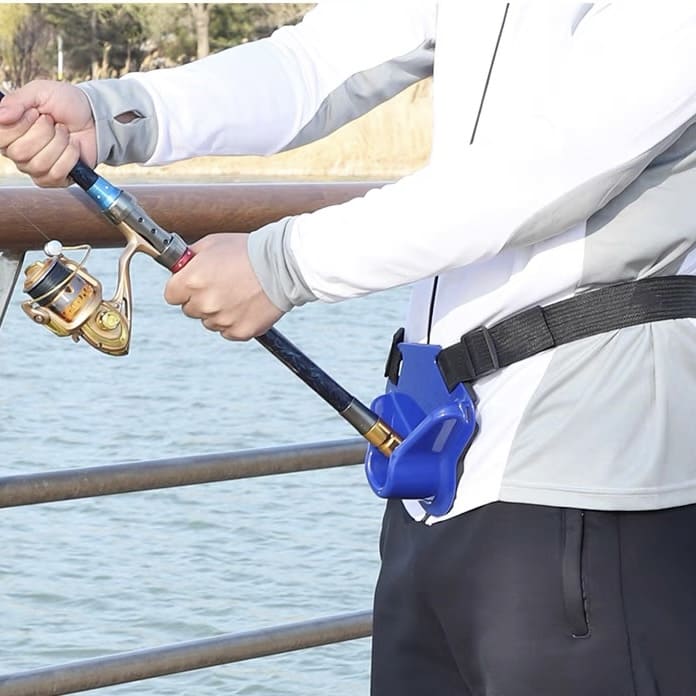 China-Made Export: ABS Adjustable Fishing Rod Belt with Padding, Marine Fishing Rod Holder